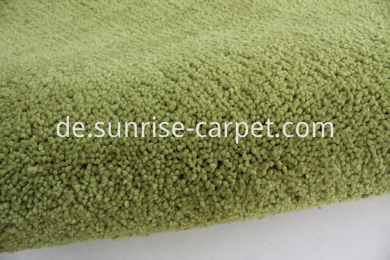 Elastic Polyester Shaggy Rug Green Color